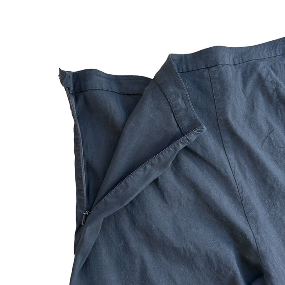 Eileen Fisher Black Pants Size 14 - Organic Linen Blend - Straight Leg, Size Zip - Picture 9 of 15